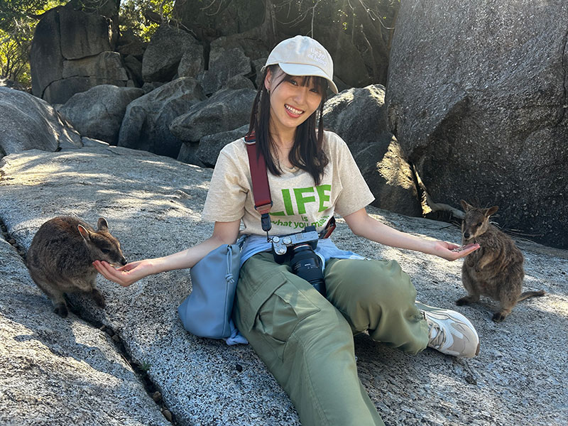 菅井友香が伝統的狩猟道具のブーメランに挑戦！「NEXT TRIP ～菅井友香