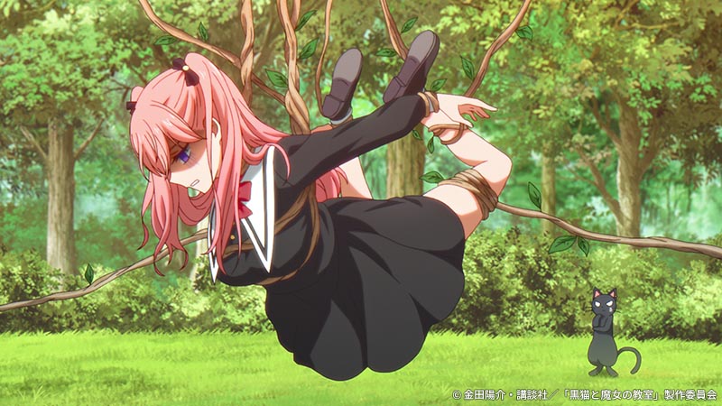 アニメ「黒猫と魔女の教室」2話-1